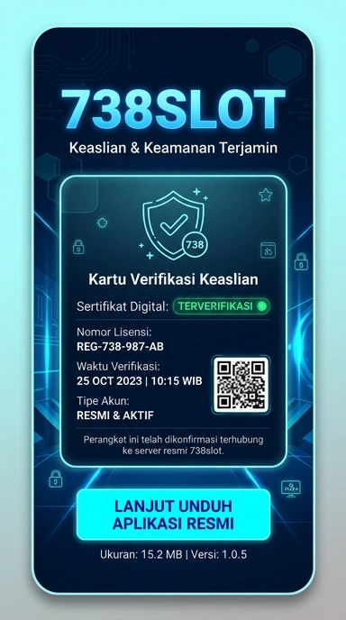 Tampilan kanal resmi 738slot