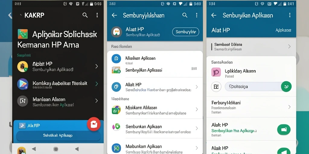 Antarmuka KAKRP yang memudahkan penyembunyian aplikasi di HP.