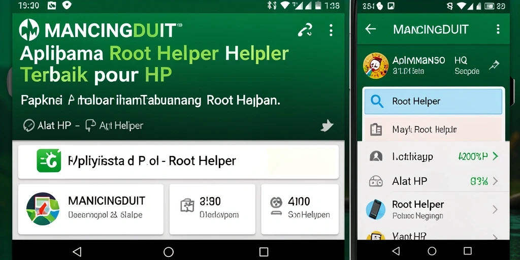 Tampilan antarmuka MANCINGDUIT sebagai aplikasi Root Helper yang intuitif.