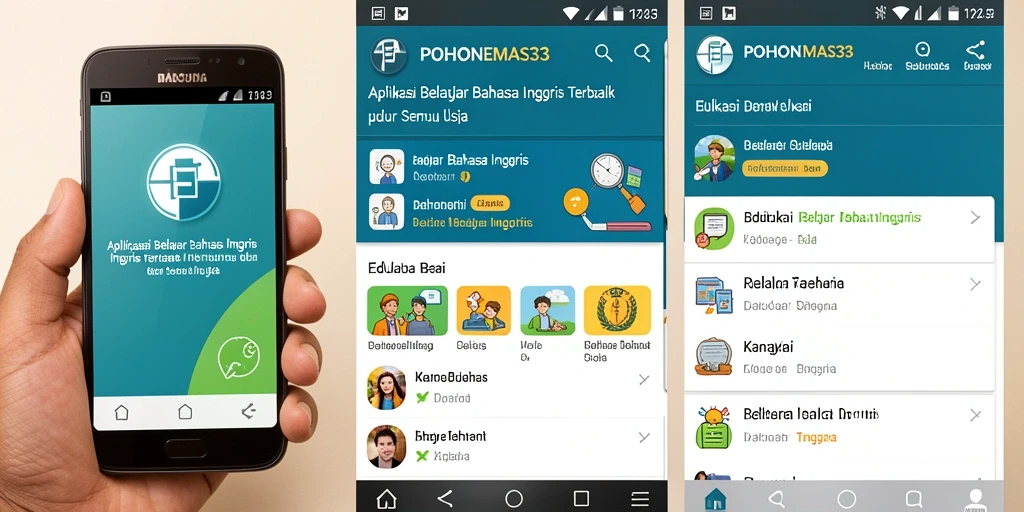 Antarmuka aplikasi POHONEMAS33 yang interaktif dan mudah digunakan.