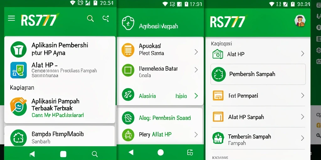 Tampilan antarmuka RS777 yang sederhana dan mudah digunakan.